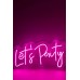 Neon Let`s Party Led Aydınlatma Tabela